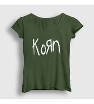 Presmono Kadın Sarı Logo Korn T-Shirt 92411tt (Haki)