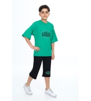 Erkek Çocuk Kaprili Alt-Üst Takım Lx7111 ANGELOS GIRLS (Yeşil)