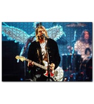 Cakapuzzle Kurt Cobain Sahnede Şarkılarıyla  Puzzle Yapboz MDF (Ahşap) (500 Parça)