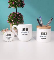 Jeoloji Mühendisi Kupa Bardak Kırmızı Kalemlik ve Anahtarlık (Model 9)
