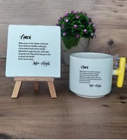 Amca Hediye Seti Kupa Bardak T Kulplu ve Dekoratif Taş Amcaya Doğum Günü Hediyesi (Model 5)