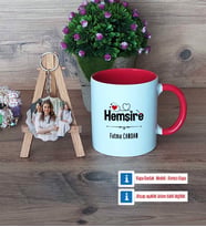 Hemşire Kupa Bardak Beyaz ve Fotoğraflı Ahşap Anahtarlık Hediye (Model 2)