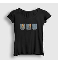 Presmono Kadın Sarı Van Gone Art Painter Vincent Van Gogh T-Shirt 303460tt (Siyah)