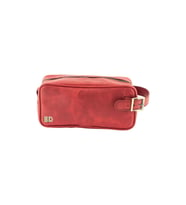 Kişiselleştirilebilir Dopp Kit Kişisel Bakım Ve Seyehat Çantası Camel (Kırmızı)