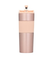 French Press Özellikli Çelik Termos 450 Ml ( Renk Seçenekli ) (Rose)