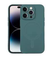 ALLY iPhone 14 Pro 6.1inç Liquid Silica Magsafe Uyumlu Silikon Kılıf (Yeşil)