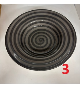 MAKARNA TABAĞI 25 CM SERAMİK (Siyah)