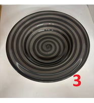 MAKARNA TABAĞI 25 CM SERAMİK (Siyah)