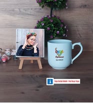 Okul Öncesi Öğretmeni Fotoğraflı Dekoratif Taş, Kupa Bardak Beyaz Hediye Öğretmenler Günü Hediyesi (Model 5)