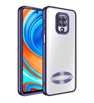 Xiaomi Redmi Note 9 Pro Kılıf Logo Gösteren Zore Omega Kılıf (Mor)