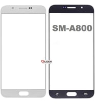 Samsung A8 SM-A800 Dokunmatik Okalı Ön Cam Lens Orjinal Kalite (Beyaz)