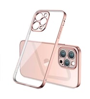 Apple iPhone 13 Pro Max Kılıf Zore Gbox Renkli Kenar Kılıf (Gold)