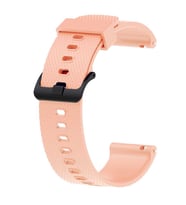 Samsung Galaxy Watch Active 2 40mm Kordon Tokalı Ekose Silikon (Açık Pembe)