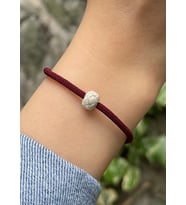 Gümüş Kazaziye Top Detaylı Açık Mavi Bileklik : Pembe - 19 cm : Siyah - 17 cm : Turkuaz - 20 cm : Pembe - 18 cm : Siyah - 20 cm : Turkuaz - 19 cm (Bordo)