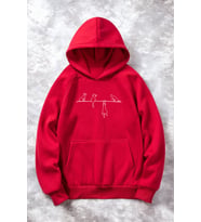 Yaramaz Kedi Baskılı Oversize Sweatshirt (Kırmızı)