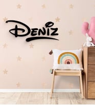 BK Gift Kişiye Özel İsimli Ahşap Duvar Yazısı-3 (Siyah)