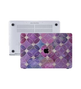 MacBook Air Kılıf HardCase Touch ID A1932 A2179 A2337 Koruyucu Kılıf Flower04 (Açık Pembe)