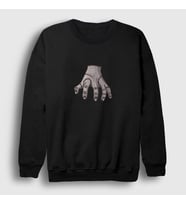 Presmono Unisex Beyaz The Thing Wednesday Addams Family Addams Ailesi Sweatshirt 366141tt (Siyah)