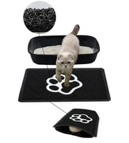 Kedi Kumu Paspası, Elekli Kedi Tuvaleti Paspası, Kıvırcık Kedi Paspas 40*60 (Siyah)
