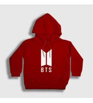 Presmono Unisex Çocuk Beyaz Doors Bts Kapüşonlu Sweatshirt 21964tt (Kırmızı)