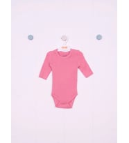 Kidaxi Uzun Kollu Çıtçıtlı Bebek Body (Pembe)
