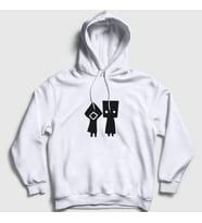 Presmono Unisex Beyaz Six And Mono Little Nightmares Kapüşonlu Sweatshirt 160290tt (Beyaz)