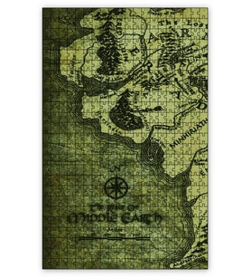 Cakapuzzle Yüzüklerin Efendisi Harita Puzzle Yapboz MDF (Ahşap) (500 Parça)