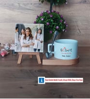 Eczane Teknikeri Fotoğraflı Dekoratif Taş, Kupa Bardak Beyaz Hediye (Model 8)