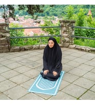 BAHA Portatif Cep Seccade,Seyahat Namazlığı, Katlanabilir Seccade (Yeşil)