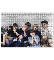 Cakapuzzle BTS Koreli Gençler Mutlu Yüzleri  Puzzle Yapboz MDF (Ahşap) (500 Parça)