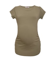 LuvmaBelly  Maternity 2009_2015 Pamuklu Hamile (9 Renk Mevcut) T-shirt (Haki)