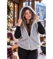 Yumuşacık ve Trend: Peluş Yelek (Gri)