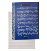 Müzik Defteri A4 40 Yaprak Plastik Kapak 1 Adet Sol Anahtarlı PP Kapak Müzik Defteri 21x29.7 cm 12 Sütunlu (Mavi)