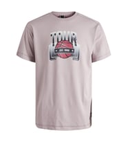 Jack & Jones Erkek Baskılı NBA Basketbol T-shirt - 12209942 (Açık Kahverengi)
