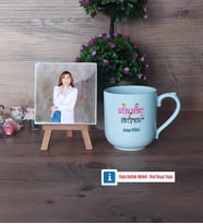 Sosyal Bilgiler Öğretmeni Fotoğraflı Dekoratif Taş, Kupa Bardak Beyaz Hediye (Model 5)