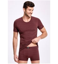 İlke Erkek Bambu Likralı Boxer 1606 - 3 Adet (Bordo)
