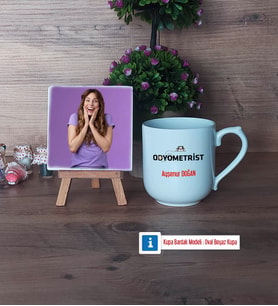 Odyometrist Fotoğraflı Dekoratif Taş, Kupa Bardak Beyaz Hediye (Model 5)