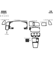 Meriç® Nissan Primera Ön Torpido Kaplama Maun 12 Parça 1999-2002 (Karbon)