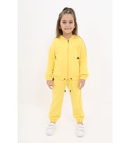Toontoy Kız Çocuk Nakışlı Eşofman Takım (Koyu Sarı)