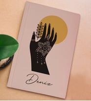 BK Gift Kişiye Özel İsimli Sert Kapaklı Pudra Pembesi Defter, Arkadaşa Hediye, Yeni İş Hediyesi, Anı Defteri, Doğum Günü Hediyesi (Model 4)