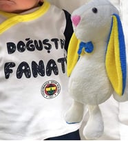 Uyku Arkadaşım PAPYONLU Uzun Kulak Bunny Peluş Tavşan 65 cm (Mavi)