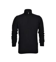 Erkek Spor Düz Fermuarlı Yaka Kazak R22949 BGL-ST03181 (Siyah)