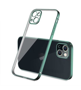 Apple iPhone 13 Kılıf Zore Gbox Renkli Kenar Kılıf (Koyu Yeşil)