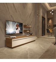 Decoraktiv Eko 4B Mdf Std Tv Ünitesi Tv Sehpası - Parlak Beyaz (Beyaz - Kahverengi)
