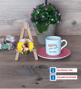 Çocuk Gelişim Uzmanı Türk Kahvesi Fincanı Ahşap Altlıklı ve Fotoğraflı Ahşap Anahtarlık Hediye Öğretmenler Günü Hediyesi (Model 6)