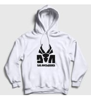 Presmono Unisex Beyaz Logo Die Antwoord Kapüşonlu Sweatshirt 453950tt (Beyaz)