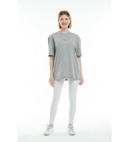 Süperlife Kadın Bisiklet Yaka Standart &Regular Fit  Brookyln Baskılı Tişort SPR21YK27 (Grimelanj)