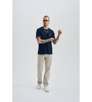 Face Of Niho Erkek Baskı T-Shirt (Lacivert)