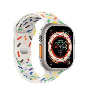 Microsonic Apple Watch Series 10 42mm Kordon Harmony Edition Siyah (Beyaz-İndigo)