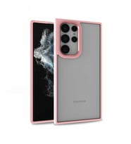 Samsung Galaxy S22 Ultra Kılıf Case, Kamera Lens Korumalı Elektroplatin Kaplama Sert PC Koruyucu Colourful Platinum Serisi (Rose)